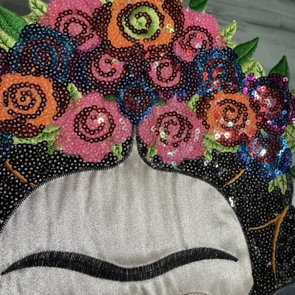 Colorful Floral Embroidered Patch - Picture 2 of 5
